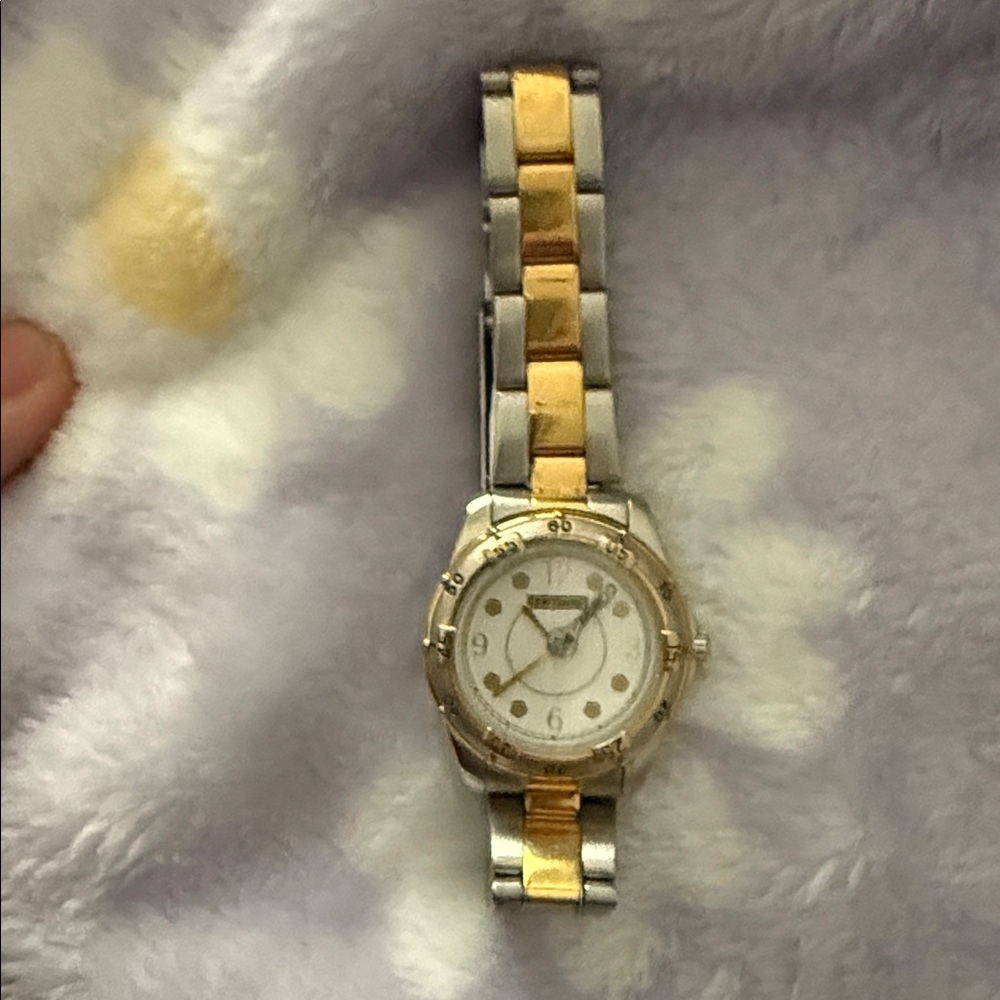 Vintage Craftsman Tools Wrench Arm Relic Watch Two Tone Gold Silver Braided Band
